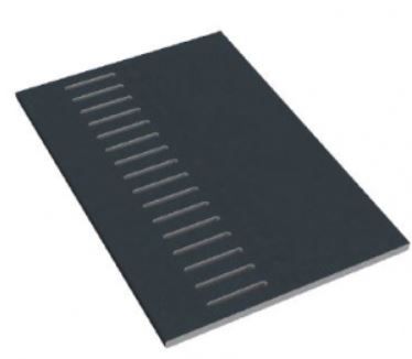 FloPlast Vented Soffit Board - 304mm x 10mm x 5mtr Anthracite Grey Woodgrain