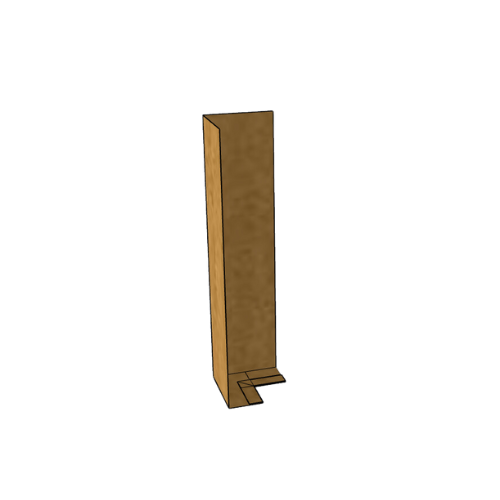 Copper Fascia L Profile External 90 Degree Corner - 250mm