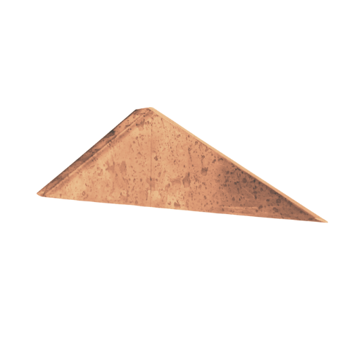 Copper V Roof Ridge Stop End - 160mm Side