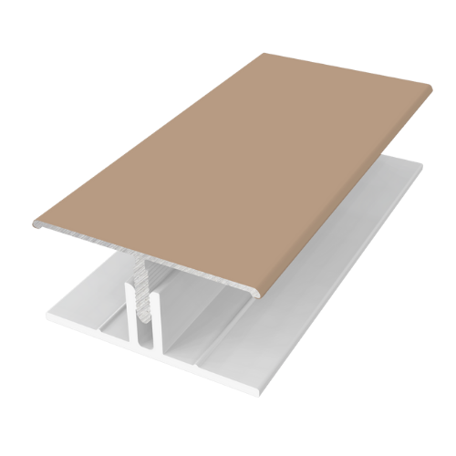 Naturale Cladding Two-Part Aluminium H Trim - 3mtr For Barnwood Oak - Pack of 2