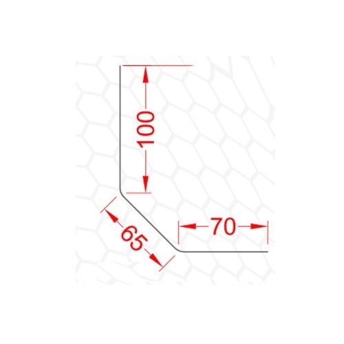 GRP Roofing Wall Fillet / Angle Fillet Trim - 70mm (W) x 90mm (H) x 3000mm (L)