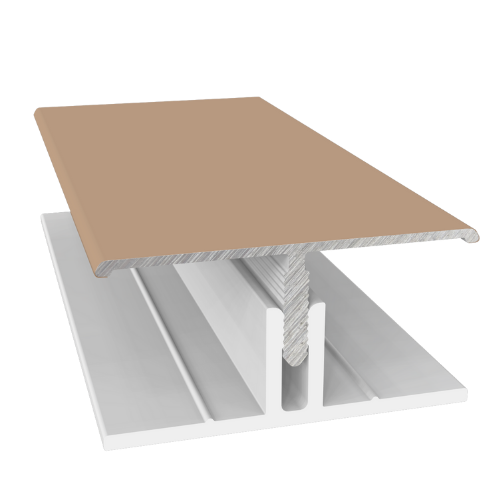 Naturale Cladding Two-Part Aluminium H Trim - 3mtr For Barnwood Oak - Pack of 2