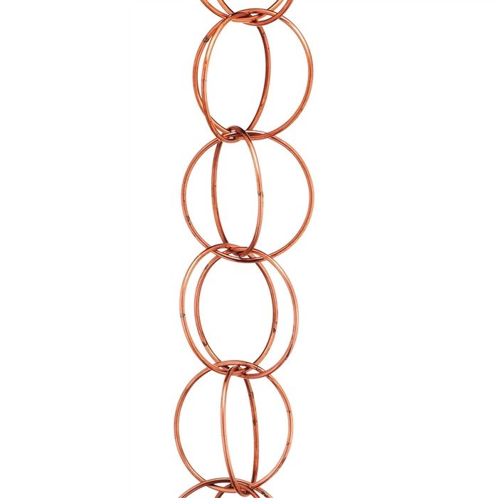 Copper Hollow Double Link Rain Chain - For 2.5mtr Drop - Pack of 5