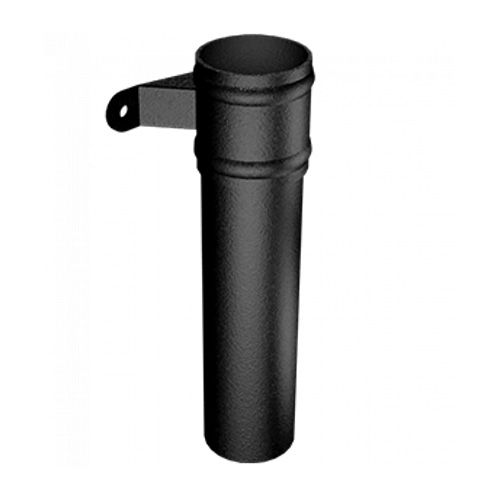 Cast Aluminium Round Downpipe - 63mm x 1mtr Black