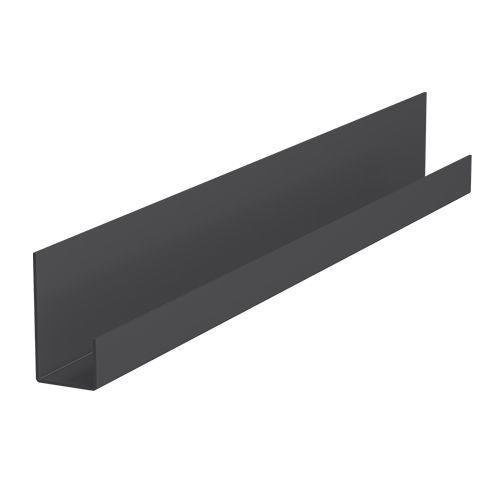 Fibre Cement Cladding Aluminium End Profile - 3mtr Black