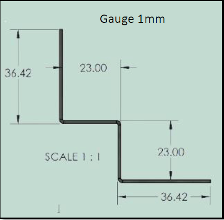 Fibre Cement Cladding Aluminium Internal Corner - 3mtr Granite Grey