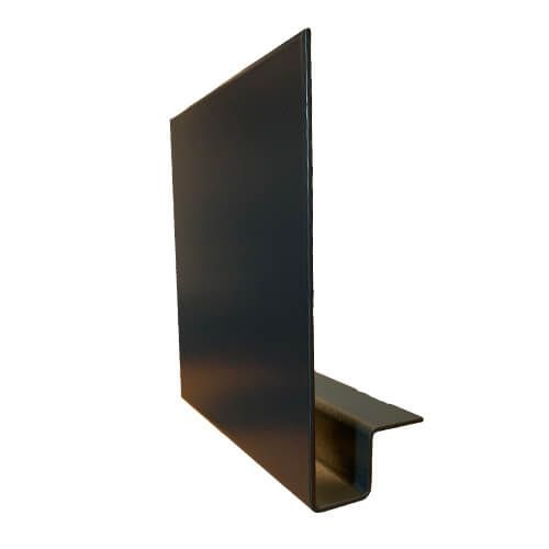 Aluminium Fascia J Profile Box End Assembly - 400mm x 2mm x 400mm Anthracite Grey