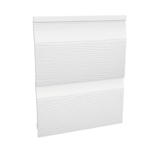 Embossed Double Shiplap Cladding - 333mm x 5mtr White - Pack 2