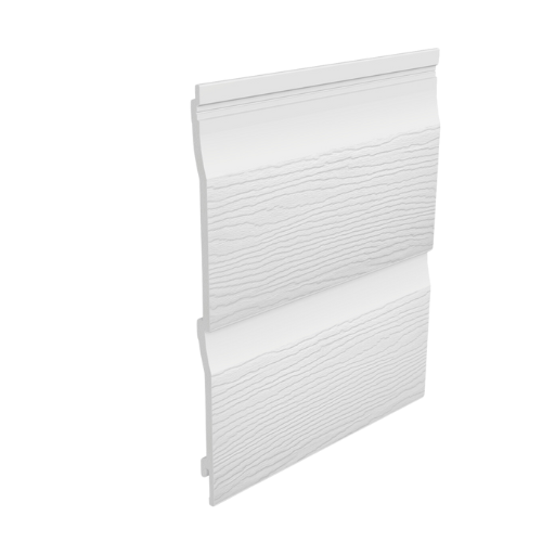 Embossed Double Shiplap Cladding - 333mm x 5mtr White - Pack 2