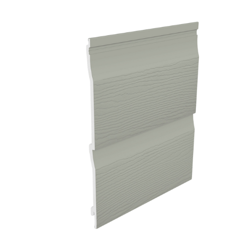 Embossed Double Shiplap Cladding - 333mm x 5mtr Misty Grey - Pack 2