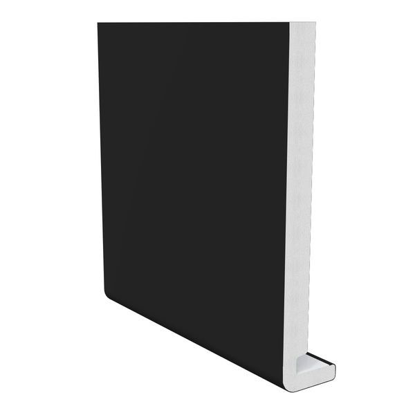 200mm Black Smooth Fascia Board - 18mm x 5mtr