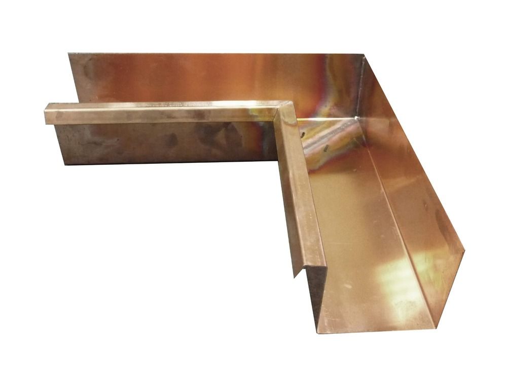 Copper Large Box Gutter Internal Corner - 135 Degree x 115mm