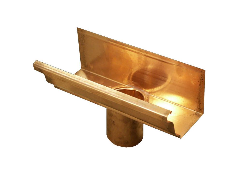 Copper Large Ogee Gutter Running Outlet To 100mm