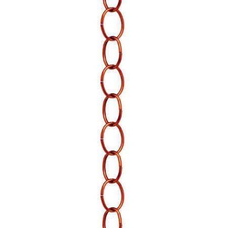 Copper Hollow Pipe Ring Rain Chain - For 2.5mtr Drop - Pack of 8