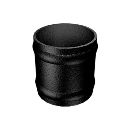 Cast Aluminium Round Downpipe Loose Collar Non-Eared - 76mm Black