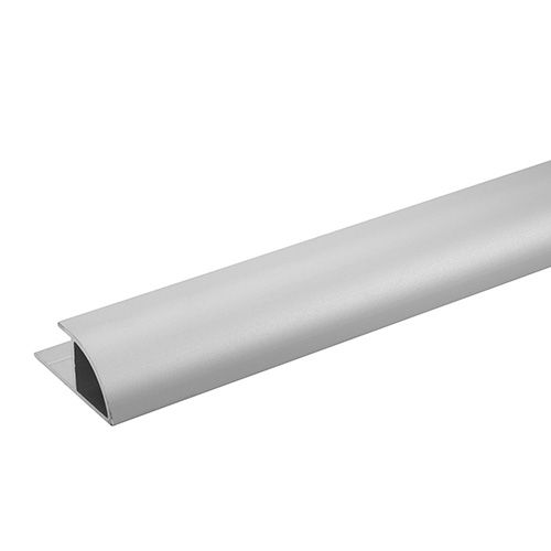 Laminate Shower Wall Quadrant - 2450mm Satin Silver