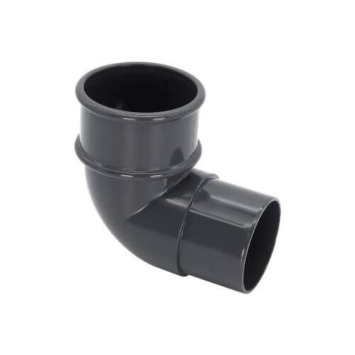 FloPlast Mini Gutter Pipe Bend - 92.5 Degree x 50mm Anthracite Grey
