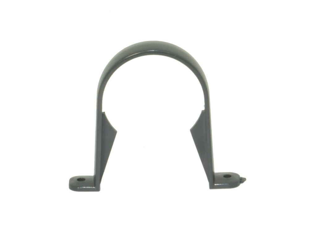 FloPlast Round Downpipe Clip - 68mm Anthracite Grey