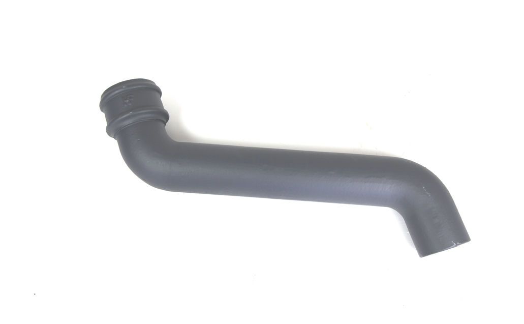 Cast Iron Round Downpipe Offset - 380mm Projection 150mm Primed