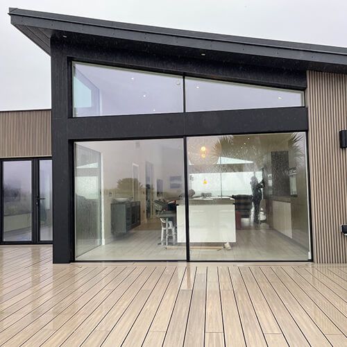 Composite Slatted Cladding - 120mm x 2.5mtr Silver Birch