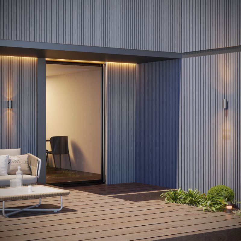 Standard Composite Slatted Cladding - 168mm x 3.6mtr Grey