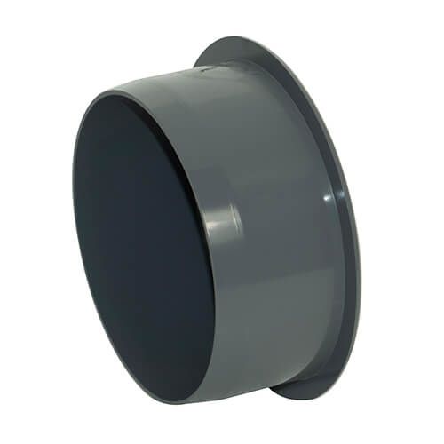 FloPlast Ring Seal Soil Socket Plug - 110mm Anthracite Grey