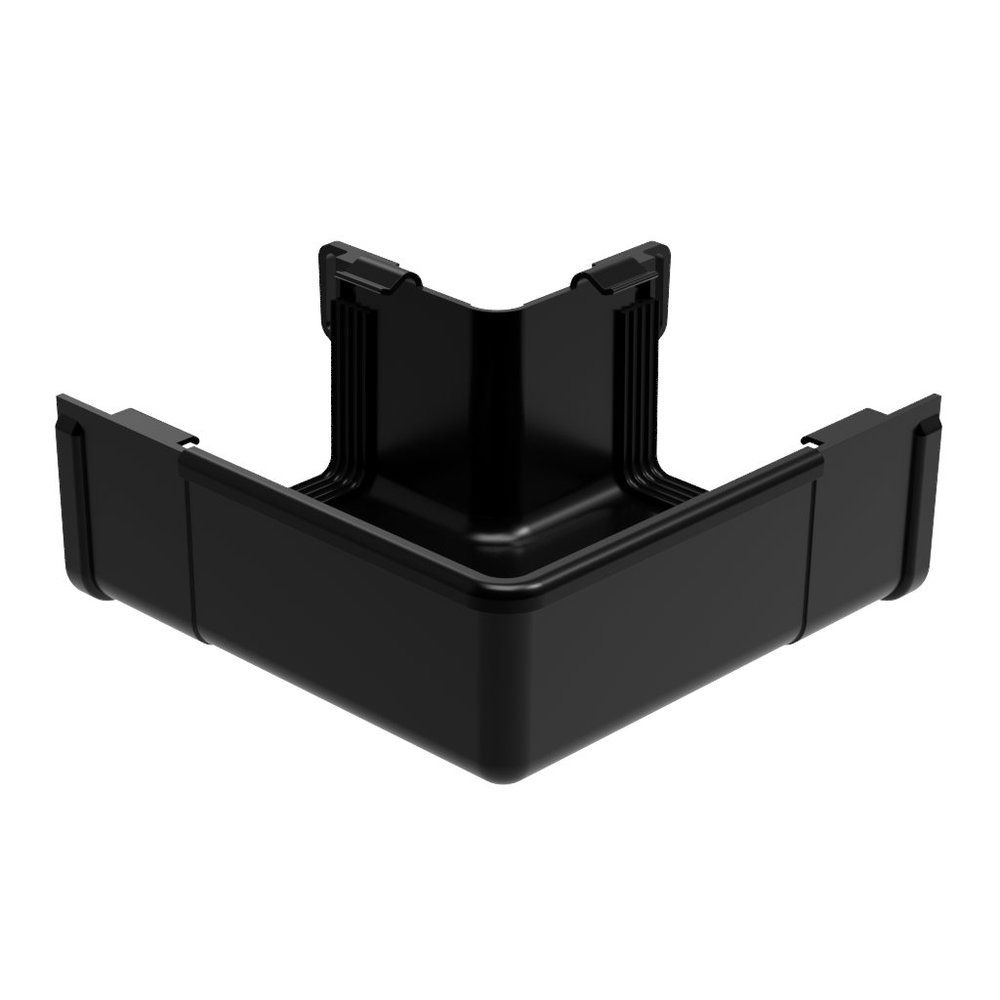 Square Gutter Large External Angle - 90 Degree x 135mm Black