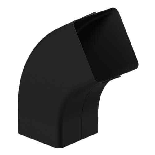 Square Steel Gutter Downpipe Bend - 72 Degree Black