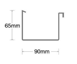 Zinc Box Gutter - 90mm x 2.4mtr Length