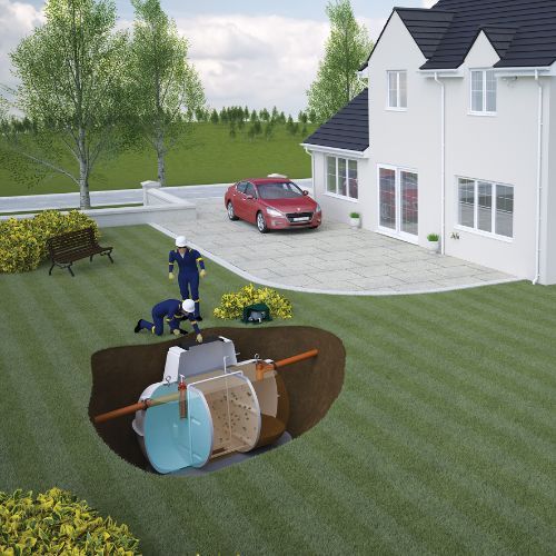 Marsh ENSIGN 12 Person Sewage Treatment Plant Standard - Gravity Outlet