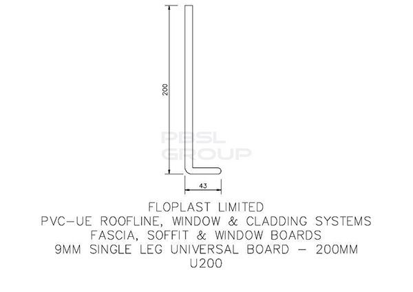 200mm Anthracite Grey Woodgrain Fascia Capping Board - 9mm x 5mtr