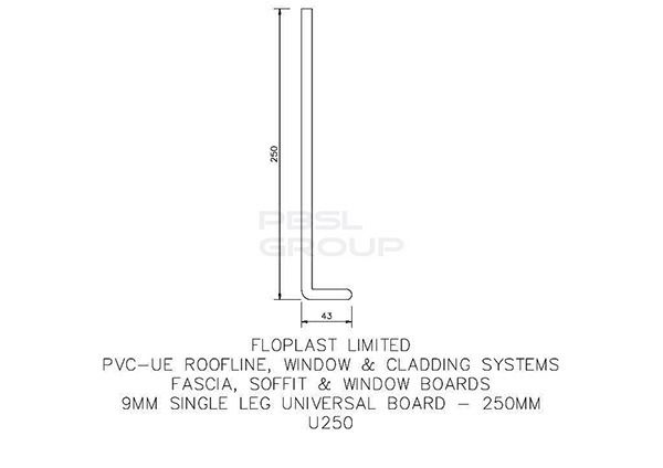 250mm Rosewood Fascia Capping Board - 9mm x 5mtr