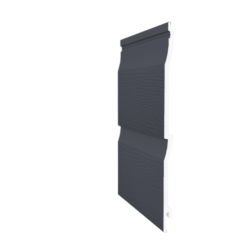 Embossed Double Shiplap Cladding - 333mm x 5mtr Slate Grey - Pack 2