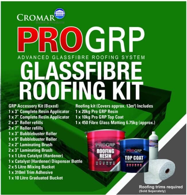 PRO GRP Roofing Kit - for 26SQM Roofs with Tools