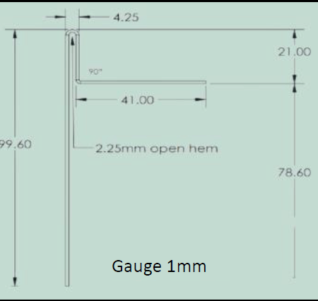 Fibre Cement Cladding Aluminium Vertical Trim - 3mtr Black