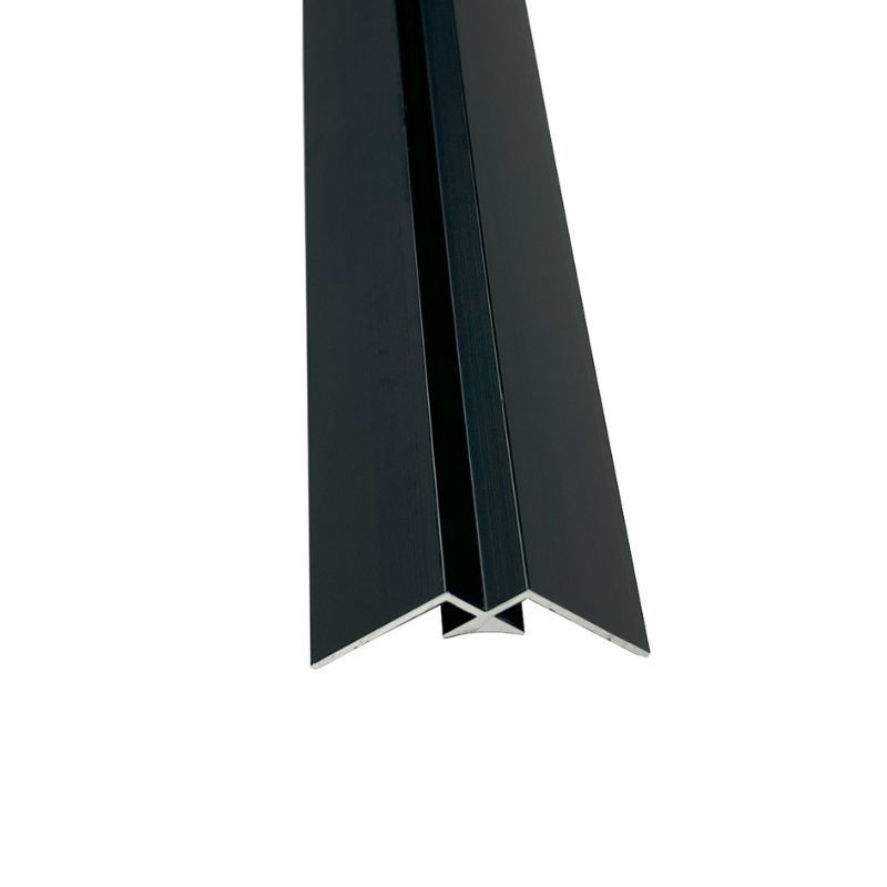 Compact Composite Wall Panel Internal Corner - 2440mm Black Tile