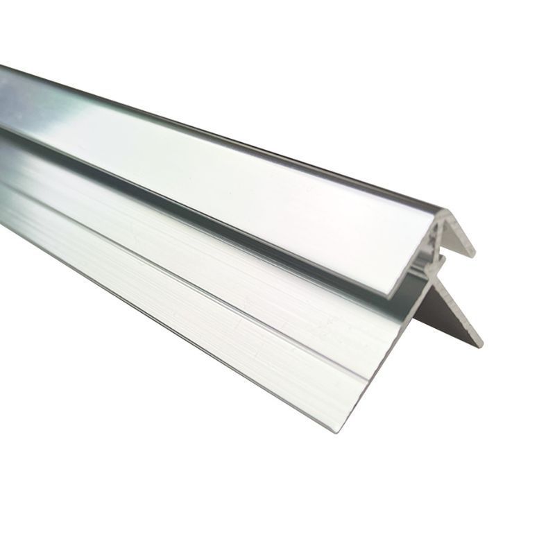 Compact Composite Wall Panel External Corner - 2450mm Polished Silver