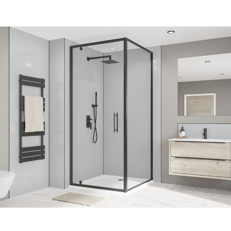 Wetwall Bathroom Wall Panel - 2440mm x 1220mm x 4mm - Atlantic / Urban Grey