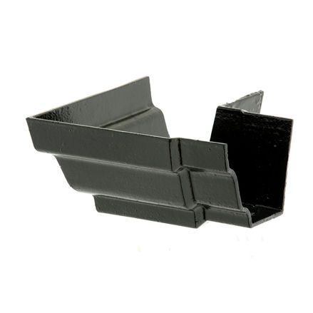 Cast Iron H16 Ogee Gutter External Angle - 90 Degree x 125mm Black