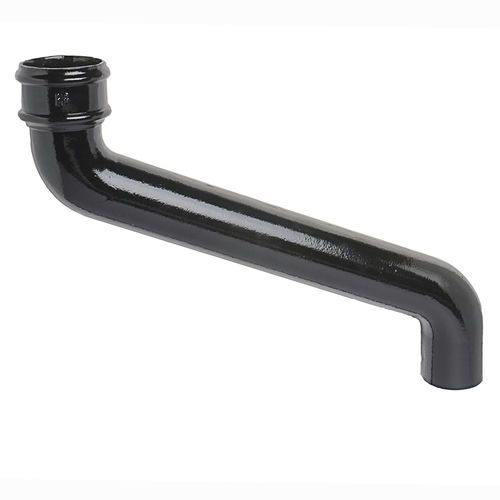 Cast Iron Round Downpipe Offset - 457mm Projection 150mm Black