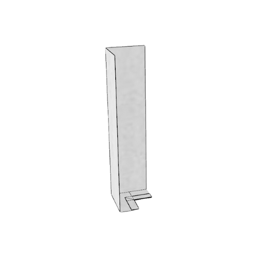 Zinc Fascia L Profile External 90 Degree Corner - 150mm