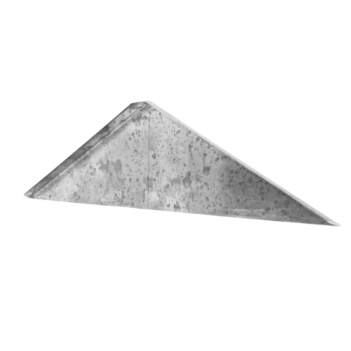 Zinc V Roof Ridge Stop End - 115mm Side