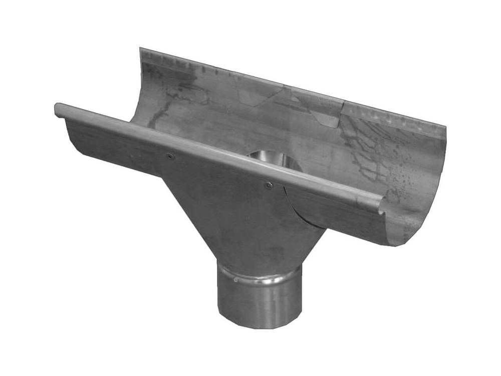 Zinc Large Half Round Gutter Running Swiss Outlet To 80mm