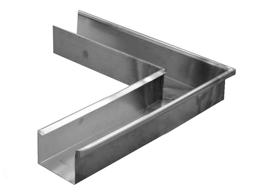Zinc Box Gutter External Corner - 90 Degree x 80mm
