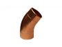 Copper Large Round Downpipe Bend - 40 Degree x 100mm