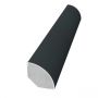 PVC Quadrant Trim - 19mm x 5mtr Black Smooth