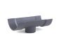 Cast Iron Half Round Gutter Running Outlet - 100mm for 65mm Downpipe Primed