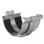 Steel Gutter Union with Bracket - 135mm Galvanised