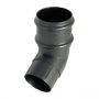 FloPlast Round Downpipe Offset Bend - 112.5 Degree x 68mm Cast Iron Effect