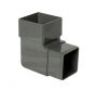 FloPlast Square Downpipe Bend - 92.5 Degree x 65mm Anthracite Grey